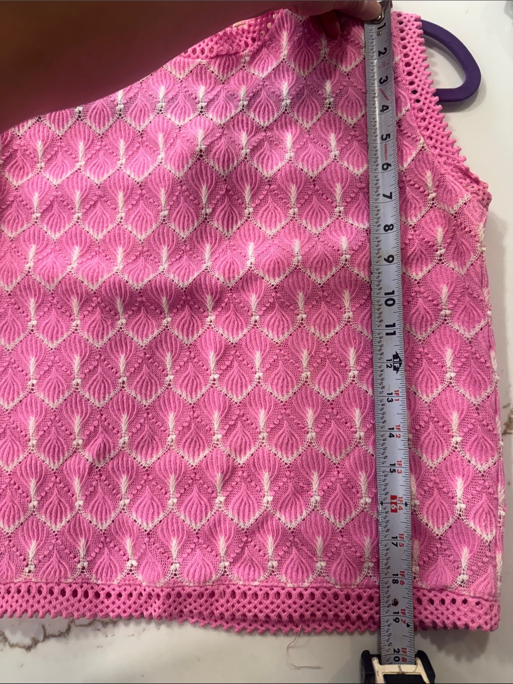 Vintage Sleeveless Pink Knit Shell Top - Picture 5 of 5